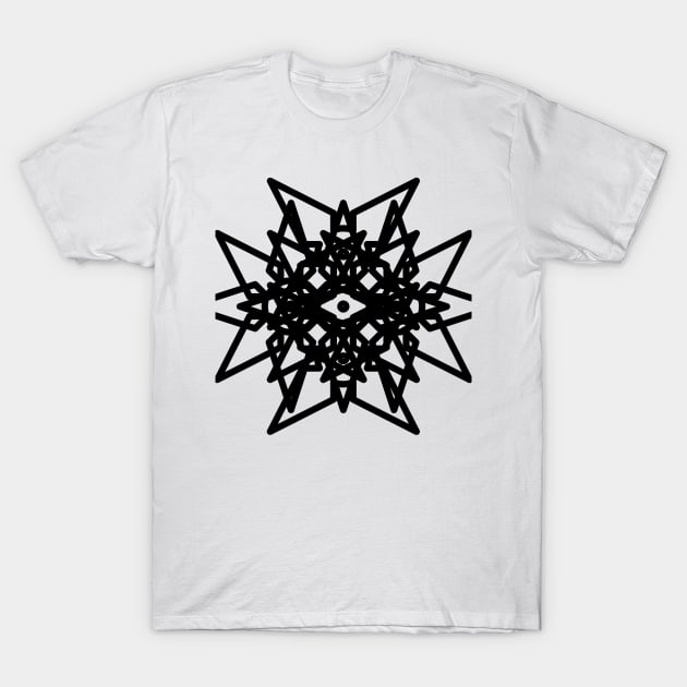 Fractal Ninja Star T-Shirt by GMAT